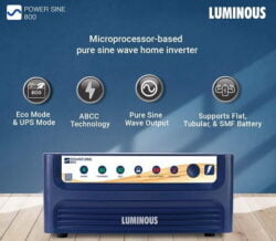 Luminous Power Sine 800 Pure Sine Wave Inverter for Rs.4299 @ Amazon