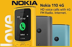 Nokia 110 4G with Volte HD Calls, Up to 32GB External Memory, FM Radio (Wired & Wireless Dual Mode)
