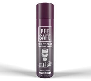 Pee Safe Toilet Seat Sanitizer Spray (300ml) - Lavendar | Reduces The Risk Of UTI & Other Infections
