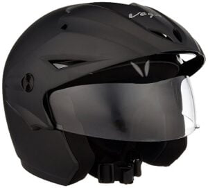Vega Cruiser CR-W/P-DK-M Open Face Helmet with Peak (Dull Black, M) for Rs.808 @ Amazon