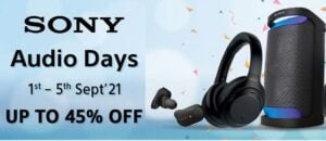 Sony Audio Days - up to 45% off on Audio range
