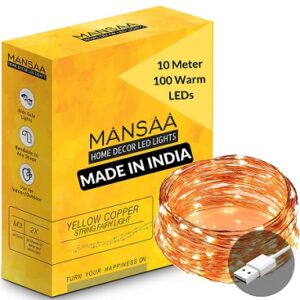 MANSAA 10 MTR 100 LED USB String Light for Decoration Made in India