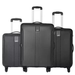 Safari Thorium Sharp Anti-Scratch Set of 3 Small, Medium & Large Check-in 4 Wheel Suitcase