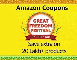 Amazon Great Freedom Festival – Extra Discount Coupon for All Categories