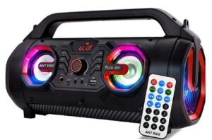 Ant Audio Rock 300 Bluetooth Party Speakers with FM Radio, Micro SD Card, USB, Microphone for Karaoke Machine 30 watt 