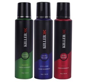 Killer Deodorants for Men 150 Ml (Pack of 3) for Rs.304 @ Amazon