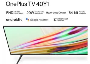 OnePlus Y Series 100 cm (40 inch) Full HD LED Smart Android TV for Rs.22499 @ Flipkart (with ICICI Card Rs.21249)
