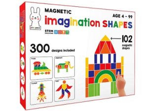 Play Poco Magnetic Imagination Shapes – with 102 Magnetic Shapes, 2 Magnetic Boards, 300 Design Booklet for Rs.499 @ Amazon