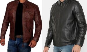 Iftekhar Mens Pure Leather Jacket up to 45% off