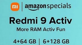 Redmi 9 Activ 4 GB 64 GB for Rs.8999 | Redmi 9 Activ 6 GB 128 GB for Rs.11499 @ Amazon