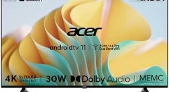 Acer 139 cm (55 inches) Advanced I Series 4K Ultra HD Smart LED Google TV AR55GR2851UDFL for Rs.30999 @ Amazon (with ICICI Credit Card Rs.28249)