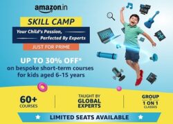 Amazon Skill Camp: Short-Term Courses up to 30% discounted price for Kids aged 6-15 years