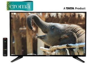 Croma 80 cm (32 Inches) HD Ready LED TV CREL7369 (2021 Model) for Rs.8990 @ Amazon