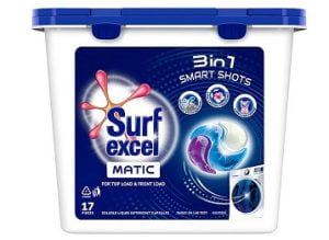 Surf Excel 3 in 1 Smart Shots Unit Dose Liquid Detergent 17 Units worth Rs.408 for Rs.286 @ Amazon