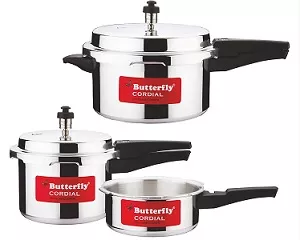 Butterfly Cordial 2 L, 3 L & 5 L Non Induction Bottom Pressure Cooker for Rs.1394 @ Amazon