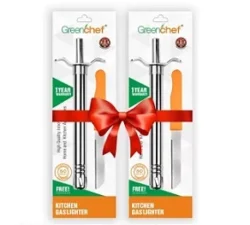 Greenchef Steel Gas Lighter (Pack of 2) 