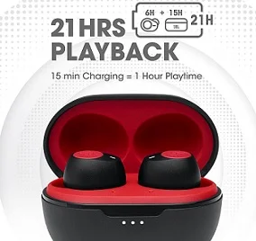 JBL C115 True Wireless Earbuds with Mic, Jumbo 21 Hours Playtime with Quick Charge, Bluetooth 5.0 for Rs.3699 @ Amazon