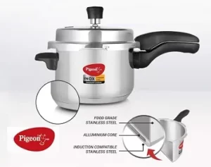 Pigeon by Stovekraft Inox Stainless Steel Pressure Cooker 3 L for Rs.1206 @ Amazon