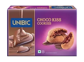 Unibic Cookies, Choco Kiss Cookies, Choco Cream Filled Cookies 250g for Rs.64 @ Amazon