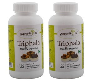 Ayurvedic Life Triphala Tablets 120 count Pack of 2 for Rs.130 @ Amazon