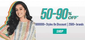 Ajio Fashion Sale – Flat 50%-90% OFF on 2500+ Fashion Brands + 5% Extra Off on Pre-paid Order + 10% off with CITI Debit / Credit Card