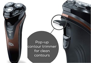 Beurer (German Brand) HR 8000 rotary shaver Precision cutting system with pop-up contour Trimmer (3 Years warranty) for Rs.1286 @ Amazon