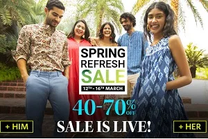 Myntra Spring Refresh Sale: 40% – 70% off on Men & Women Fashion Style