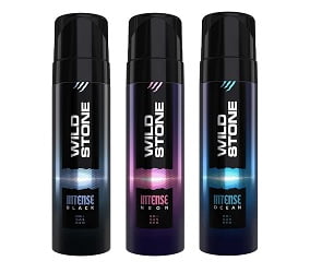 Wild Stone Intense Black, Neon and Ocean No Gas Deodorant for Men, Pack of 3 (120ml each) for Rs.372 @ Amazon