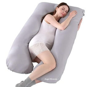 Angel Mommy Premium Pregnancy Pillow - U Shaped Body Pillow/Lumbar Pillow