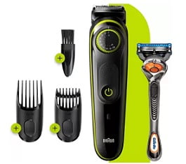 Braun Beard trimmer BT3241 with precision dial and Gillette Fusion5 Pro Glide Razor
