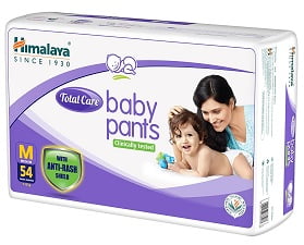 Himalaya Total Care Baby Pants Diapers, Medium (7 – 12 kg), 54 Count for Rs.480 @ Amazon