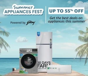 Amazon Grand Summer Appliances Fest: Up to 60% OFF + Up to Rs.2000 Extra off with Credit Card (Valid till 31st March)