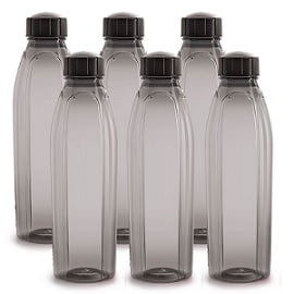 Cello Crystal PET Bottle Set, 1 Litre, Set of 6