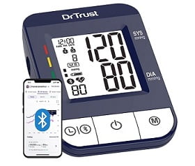 Dr Trust (USA) Digital Blood Pressure Monitor Apparatus and Testing Machine with USB Port Icheck Bluetooth Connect