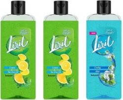 Liril Lemon and Tea Tree Oil Body Wash 250 ml + Cooling Mint Body Wash 250 ml (3 x 250 ml)