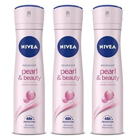 Nivea Deodorant Pearl and Beauty for Women (150ml x 3) for Rs.313 @ Amazon