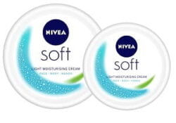 Nivea Soft Light Moisturizer for Face, Hand & Body Non Sticky Cream, 300 ml + 100 ml for Rs.282 @ Amazon