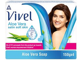 Vivel Aloe Vera Bathing Soap with Vitamin E (150g x 4) for Rs.126 @ Amazon