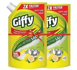 Giffy Lemon & Active Salt Concentrated Dish Wash Gel by Wipro (900ml x 2) for Rs.233 @ Amazon