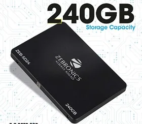 Best Deal: ZEBRONICS ZEB-SD24 240GB 2.5 inch Solid State Drive (SSD), with SATA III Interface, 6Gb/s for Rs.1649 @ Amazon