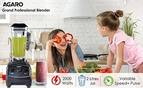 AGARO Grand Professional Blender/Grinder/Mixer, 2000W, 2 Litres BPA Free Jar, Commercial heavy duty blender, 100% Copper Motor