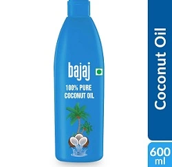 Bajaj 100% Pure Coconut Oil 600 ml worth Rs.249 for Rs.124 @ Amazon
