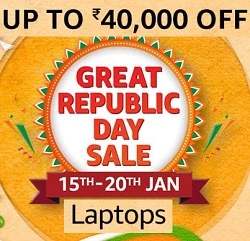Amazon Great Republic Day Sale: Great Discount on Laptops (up to 50% Off + 10% Extra off with SBI Credit Card)