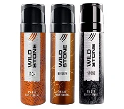 Wild Stone Iron, Bronze and Stone Perfume Body Spray Combo for Men , Pack of 3 (120 ml each) for Rs.408 @ Amazon