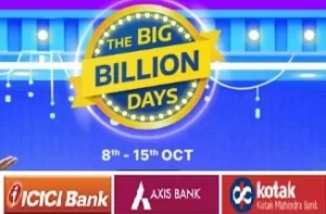 Flipkart Big Billion Days Biggest Sale – up to 90% Off + Extra 10% off with ICICI / KOTAK / AXIS Cards