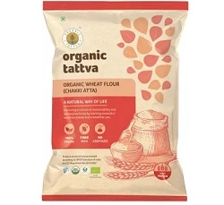 Organic Tattva Whole Wheat Flour (Chakki Atta) (5 kg) for Rs.186 @ Flipkart (Rs.37 per kg)