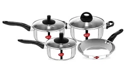 Pigeon Stainless Steel Essentials 7 Piece Induction Bottom Cookware Set with 5 Yr Warranty for Rs.1399 @ Flipkart