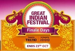 Amazon Great Indian Festival: Deep Discounted Deals & Offers+10% Extra off with CITI / KOTAK / ICICI / RUPAY Card (17th Oct – 23rd Oct)