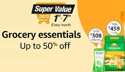 Amazon Fresh Super Value Days: Grocery & Home & Kitchen Essentials up to 50% off (1st Aug to 7th Aug’23)