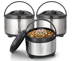 OPR Stainless Steel Thermosteel Casserole Set of 3 (1500 ml, 2000 ml, 2500 ml) for Rs.1099 @ Amazon